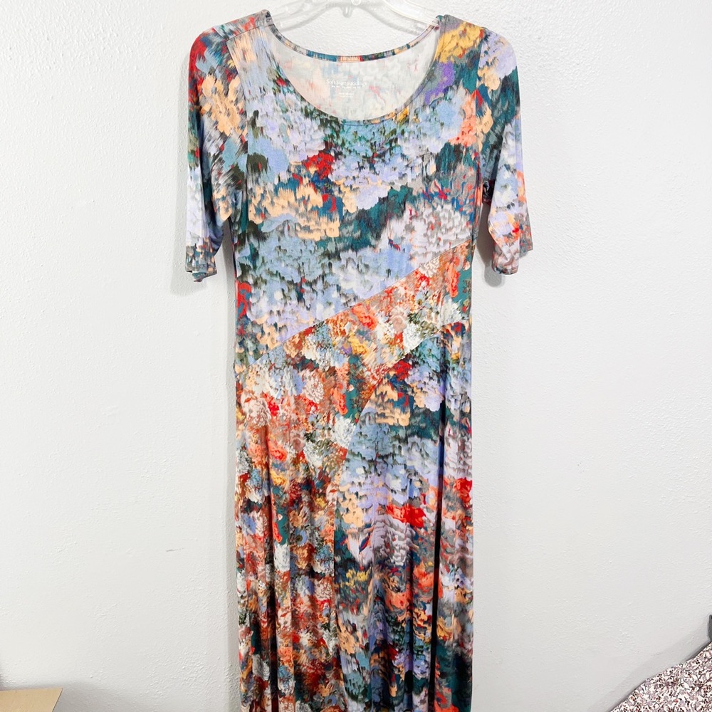 Soft Surroundings Nanette floral maxi dress size petite medium